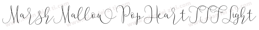 MarshMallowPopHeartTTFLight Regular字体转换